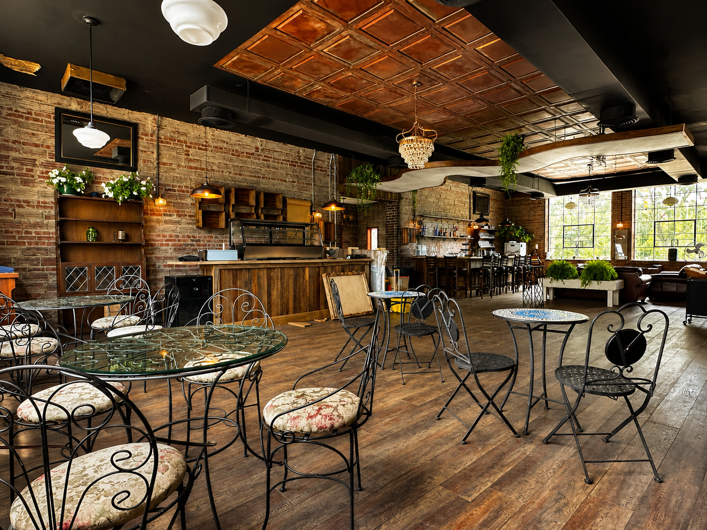 Tasting Hall interior for wedding receptions and private events at Sugar Hollow Crossing