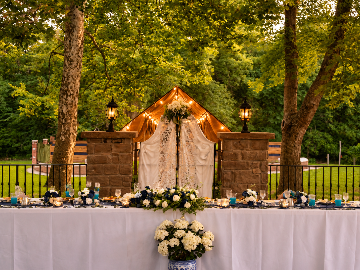 Wedding table prepared for a celebration